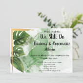 Tropisch Palm Wedding Jubileum Renewal Vows Kaart (Staand voorkant)