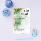 Tropisch palm zei dat ze zei dat Vrijgezellenfeest Flyer (Enkel)