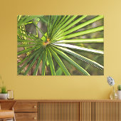 Tropisch palm zwart omlijnde kunst canvas afdruk (Insitu (Woonkamer))