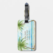 Tropisch palmBagagelabel Bagagelabel (Achterkant verticaal)