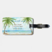 Tropisch palmBagagelabel Bagagelabel (Achterkant horizontaal)