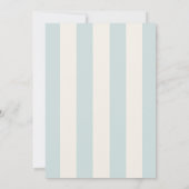 Tropisch palmbebladerd cabana strand retro blauwe kaart (Achterkant)