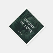 Tropisch palmbestemmingshuwelijk Drink in liefde Servet (Hoek)