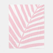 Tropisch palmblad Baby roze Fleece Deken (Voorkant)