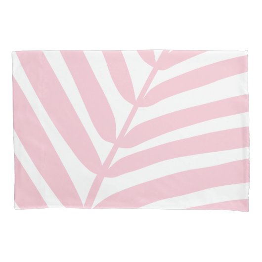 Tropisch palmblad Baby roze Kussensloop (Voorkant)