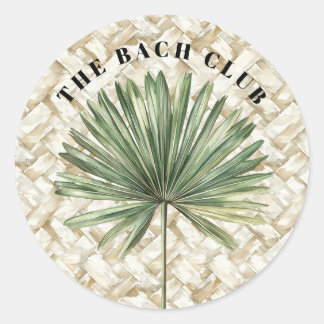 tropisch palmblad | Bachclub Ronde Sticker