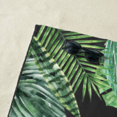 Tropisch palmblad en gouden bachelorette bann strandlaken (In situ)