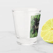 Tropisch palmblad en gouden bachelorette met scrip shot glas (Links)