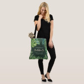 Tropisch palmblad en gouden bachelorette met scrip tote bag (Op model)