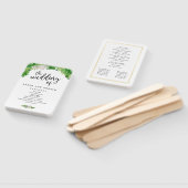 Tropisch palmblad en groen wedding programma handwaaier (Niet-gemonteerd)