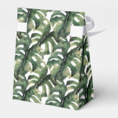 Tropisch Palmblad Groen Gouden Trouw Trouwkaart Be Bedankdoosjes (Achterkant)