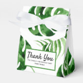 Tropisch palmblad Leaf Birthday Favor Box Bedankdoosjes (Voorkant Zijde)