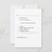 Tropisch palmblad met maaltijdkaart RSVP (Achterkant)