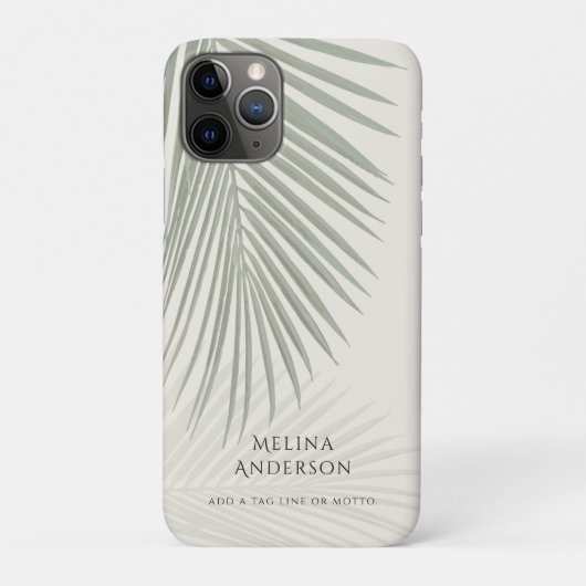 Tropisch Palmblad Minimal Modern Case-Mate iPhone Case (Achterkant)