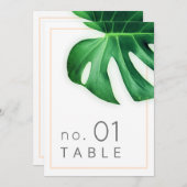 Tropisch palmblad minimalistisch tafelnummer (Voorkant / Achterkant)