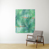 Tropisch Palmblad Patroon Kunst Wandkleed (In situ)