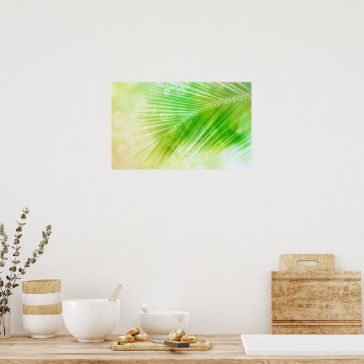 Tropisch palmblad Poster (Keuken)