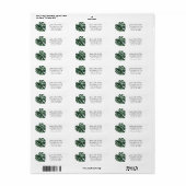 Tropisch palmblad retouradreslabel etiket (Full Sheet)