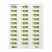 Tropisch Palmblad Zomer Elegante Moderne Bruiloft Etiket (Full Sheet)