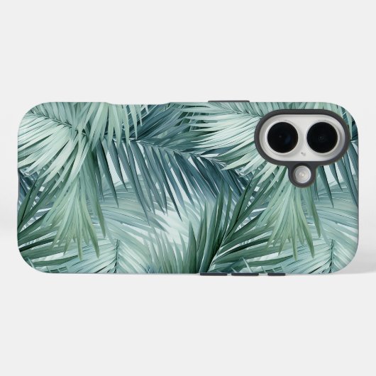 Tropisch palmbladpatroon taai Case-Mate iPhone case (Achterkant (horizontaal))
