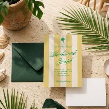 Tropisch palmbloem gestreept cabana strand retro g