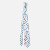 Tropisch palmbomenpatroon blauw stropdas (Achterkant)