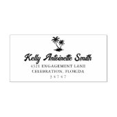 Tropisch Palmboom Adres Zelfinktende Stempel (Design)