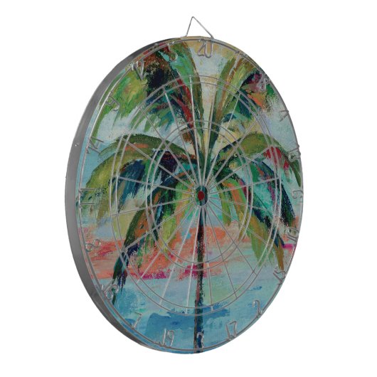 Tropisch | Palmboom Dartbord (Voorkant Links)
