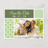 Tropisch Palmboom Patroon Aankondigingskaart (Voorkant)