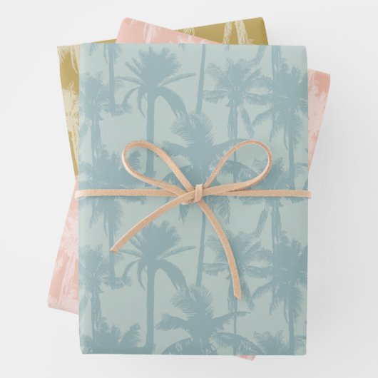 Tropisch palmboom  patroon inpakpapier vel (In situ)