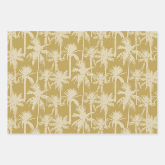 Tropisch palmboom  patroon inpakpapier vel (Voorkant 3)