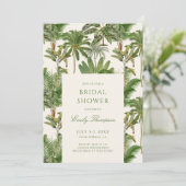  Tropisch Palmboom Patroon Vrijgezellenfeest Kaart (Staand voorkant)