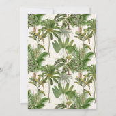  Tropisch Palmboom Patroon Vrijgezellenfeest Kaart (Achterkant)