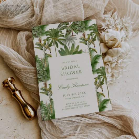  Tropisch Palmboom Patroon Vrijgezellenfeest Kaart