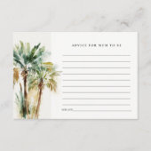 Tropisch palmboomadvies voor Moeder Baby Shower Informatiekaartje (Voorkant)