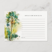 Tropisch palmboomadvies voor mum baby shower informatiekaartje (Voorkant)