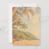 Tropisch palmbos strand Aloha Baby shower Kaart (Achterkant)