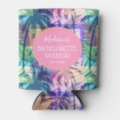 Tropisch Palmen Bruiloft Weekend Feest Blikjeskoeler (Voorkant)