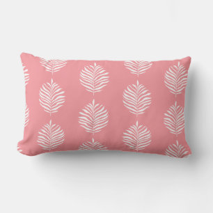 Tropisch Palmenblad Patroon Flamingo Roze Kussen