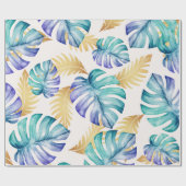 Tropisch palmenbladeren patroon cadeaupapier (Vlak)