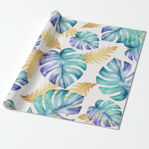 Tropisch palmenbladeren patroon cadeaupapier