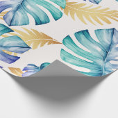 Tropisch palmenbladeren patroon cadeaupapier (Hoek)