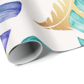 Tropisch palmenbladeren patroon cadeaupapier (Rol Hoek)
