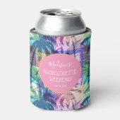 Tropisch palmenmeisjesweekendfeest blikjeskoeler (Blikje Voorkant)