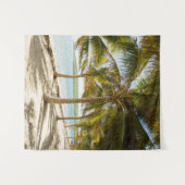 Tropisch palmenstrand wandkleed (Voorkant (horizontaal))