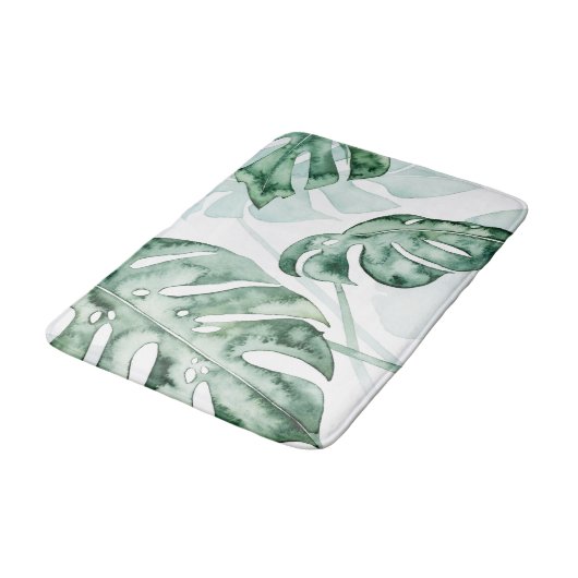 Tropisch palmgespleten lef badmat (Gekanteld)