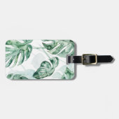 Tropisch palmgespleten lef bagagelabel (Voorkant horizontaal)
