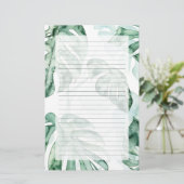 Tropisch palmgespleten lef briefpapier (Staand voorkant)