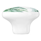 Tropisch palmgespleten lef keramische knop (Zijkant)