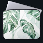 Tropisch palmgespleten lef laptop sleeve<br><div class="desc">"Splitst Leaf II" door Grace Popp. Met een gedempt palet tropische groen.</div>